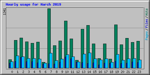 Hourly usage for March 2019