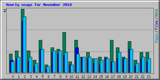 Hourly usage for November 2018