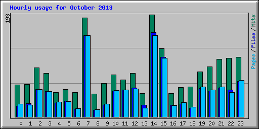 Hourly usage for October 2013