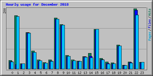 Hourly usage for December 2018