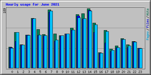 Hourly usage for June 2021