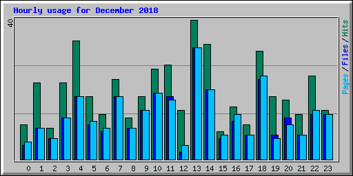 Hourly usage for December 2018