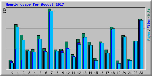 Hourly usage for August 2017