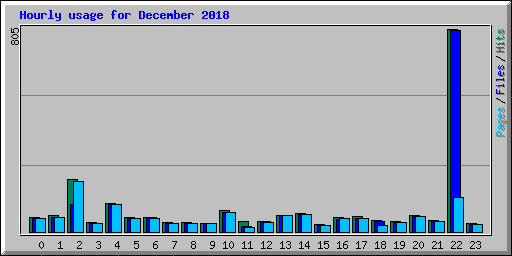 Hourly usage for December 2018