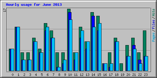 Hourly usage for June 2013