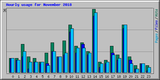 Hourly usage for November 2018