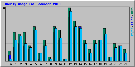 Hourly usage for December 2018