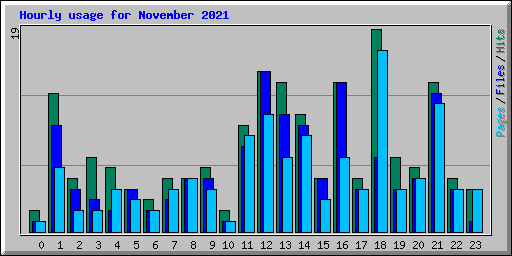 Hourly usage for November 2021