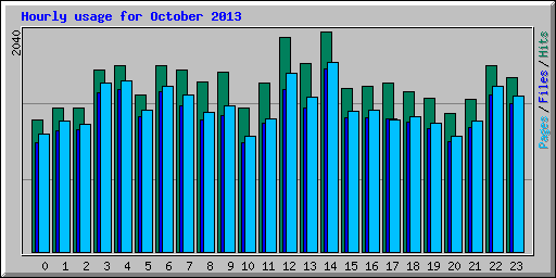 Hourly usage for October 2013