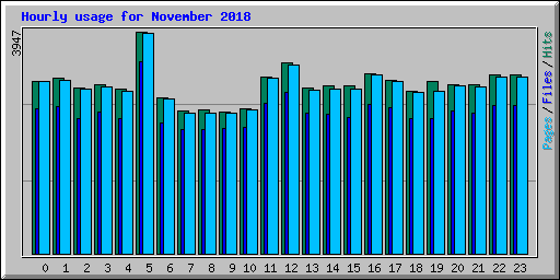 Hourly usage for November 2018