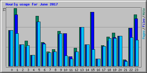 Hourly usage for June 2017