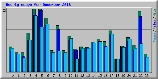 Hourly usage for December 2018