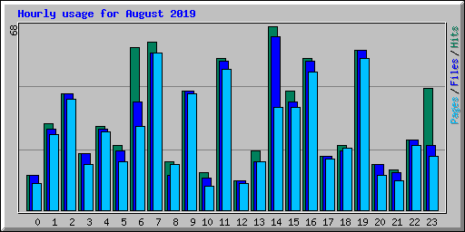 Hourly usage for August 2019