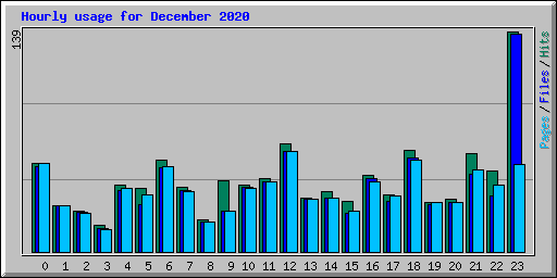 Hourly usage for December 2020