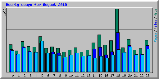 Hourly usage for August 2010