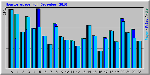 Hourly usage for December 2018