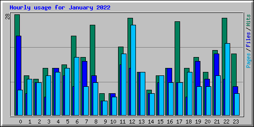 Hourly usage for January 2022