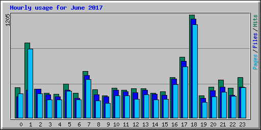 Hourly usage for June 2017