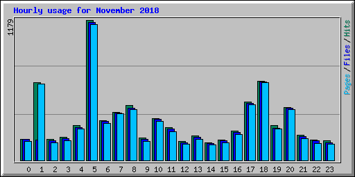 Hourly usage for November 2018