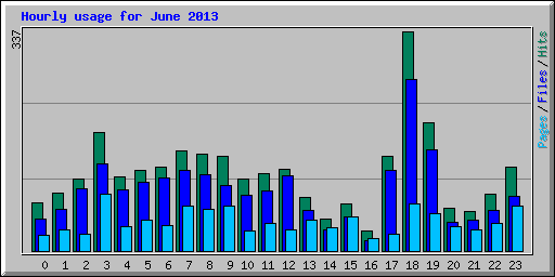 Hourly usage for June 2013