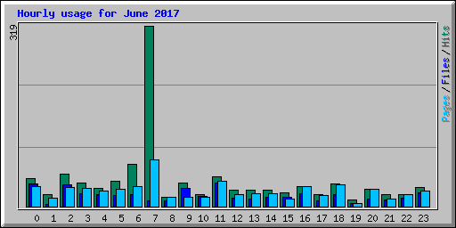 Hourly usage for June 2017