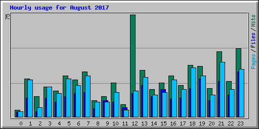 Hourly usage for August 2017