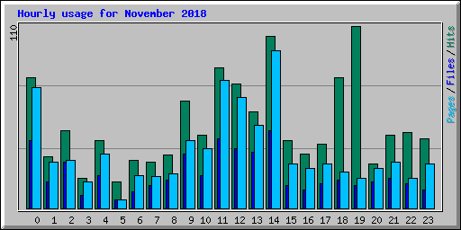 Hourly usage for November 2018