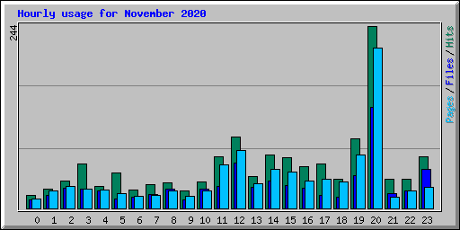 Hourly usage for November 2020