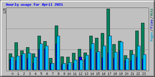 Hourly usage for April 2021