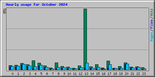 Hourly usage for October 2024