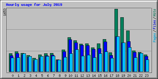 Hourly usage for July 2019