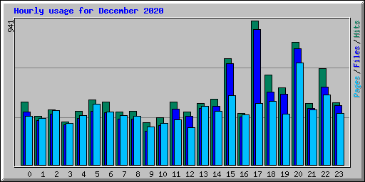 Hourly usage for December 2020